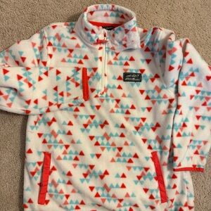 Eddie Bauer Kids Fleece Jacket - Red and Blue Triangles